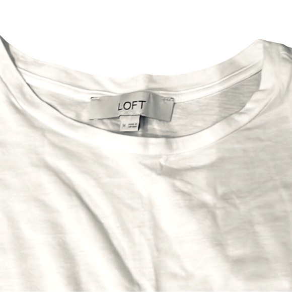 LOFT - White Puffy Short Sleeve Top - Size M - Picture 4 of 4